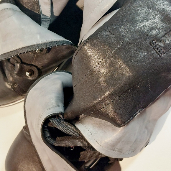 Andìa Fora black leather side-zip laced combat boots, EU41, EUC - Picture 14 of 15